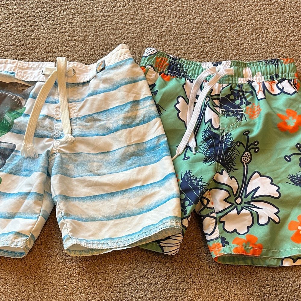 Charlie Rocket & Wes and Willy Boys Lined Swim Bottoms Size 4T